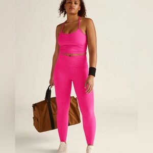 Beyond Yoga Full Set Pink Punch Heather Size L